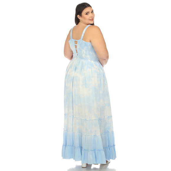 Plus Size Smocked Ruffle Maxi Dress - Picture 3 of 5
